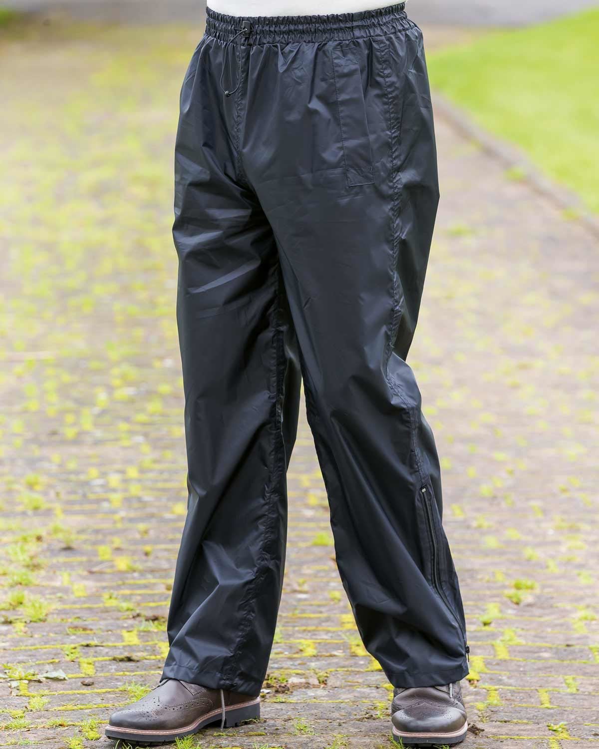 Waterproof trousers sales zip leg